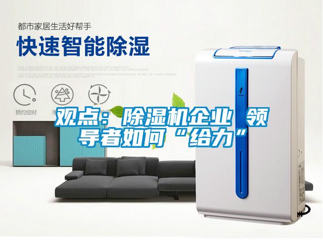 观点：除湿机企业 领导者如何“给力”