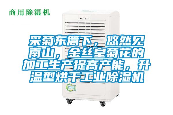 采菊东篱下，悠然见南山，金丝皇菊花的加工生产提高产能，升温型烘干长征娱乐除湿机