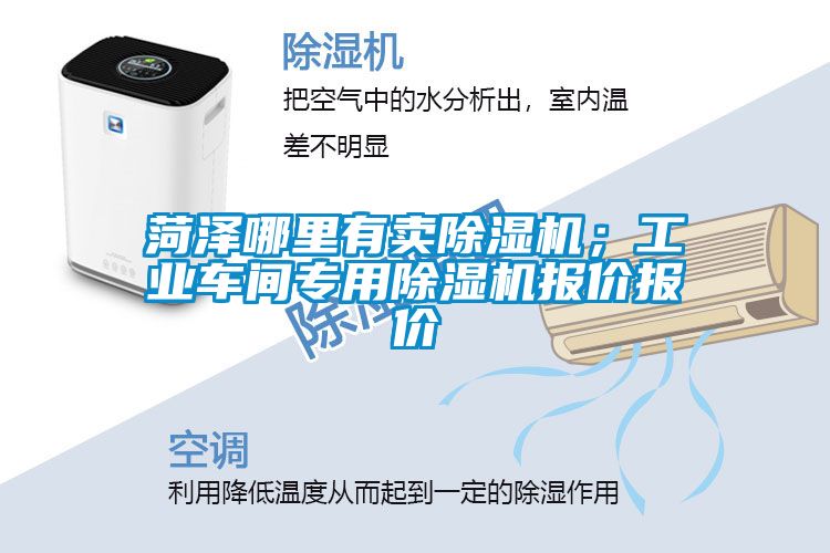 菏泽哪里有卖除湿机；长征娱乐车间专用除湿机报价报价