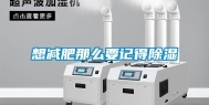 想减肥那么要记得除湿